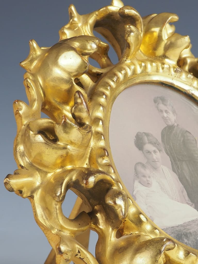 Antique Fine Carved Giltwood Florentine Photo Frames (Pair)