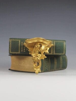 Italian Old Venetian Wall Shelf, Giltwood Carved Acanthus Leaves 4"