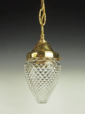 Antique Cut Glass Pendant Light