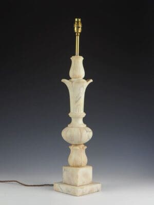 Handcrafted Large Neoclassical Alabaster Table Lamp