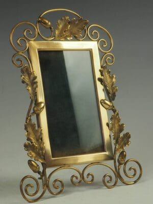 An exquisite Art Nouveau 19th Century Brass Photo Frame "Acorn" Design