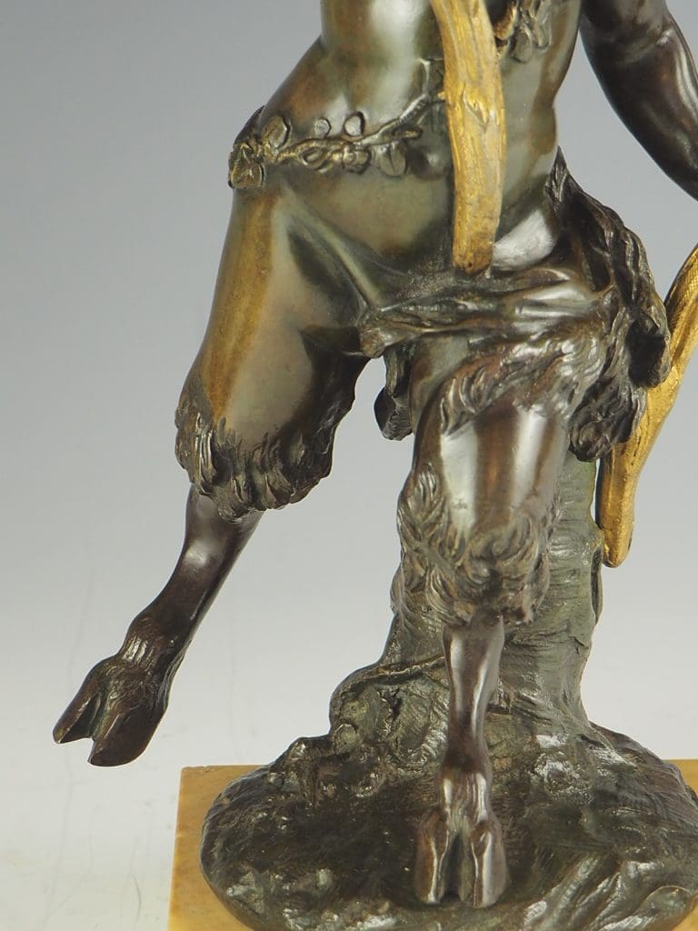 Antique Bronze and Ormolu Bacchanal figures Candelabras 1820s (Pair)