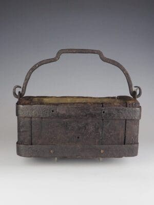 18th Century Well Bucket with Iron Handle and Lead Liner