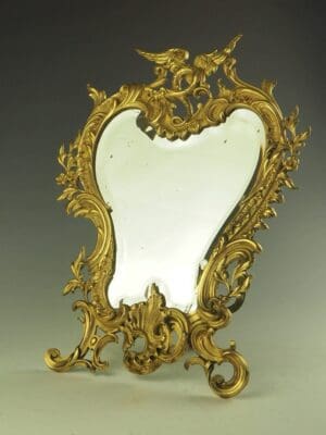 19th Century Rococo Revival Cartouche Bevelled Mirror
