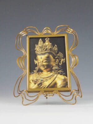 Antique Picture Frames - Antique Art Nouveau Brass Photo Frame