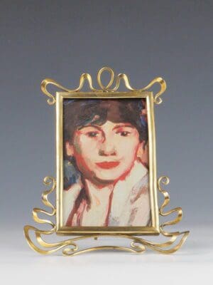 Antique Art Nouveau Brass Picture Frame