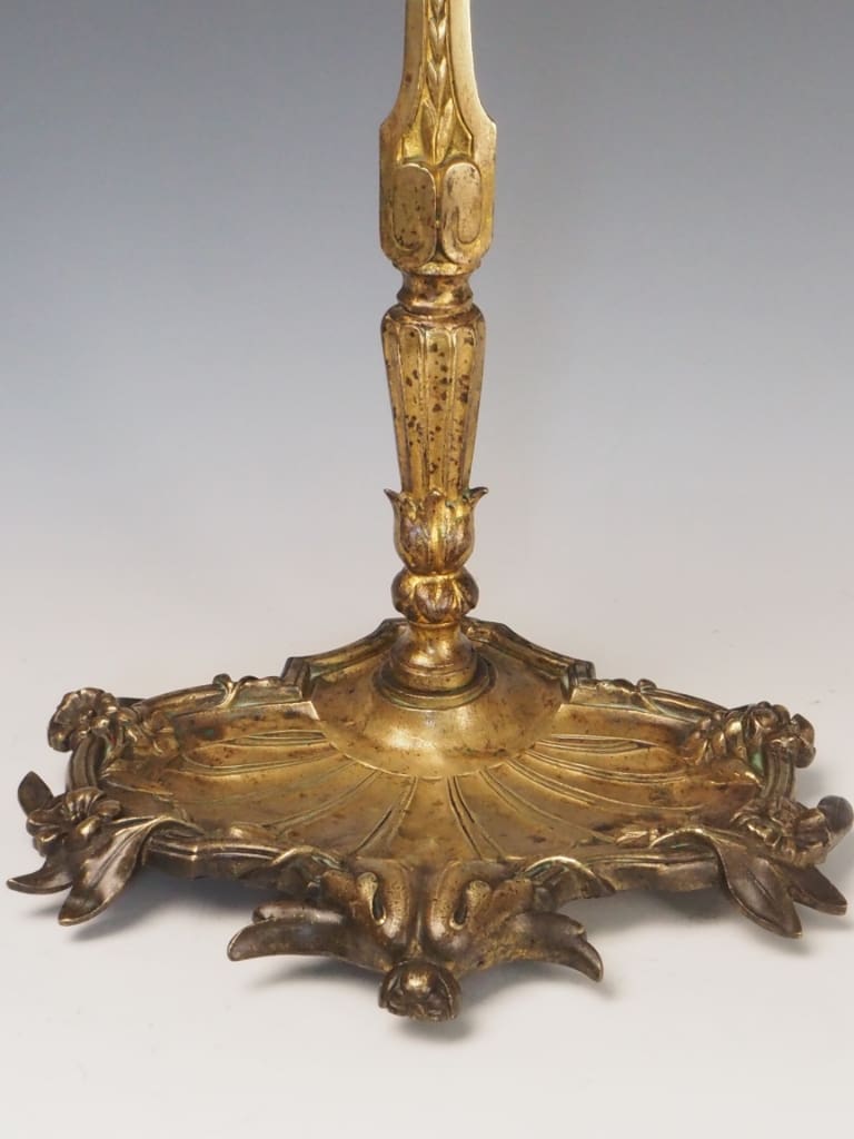 Antique Brass Fireside Tool Stand | Ornate Victorian Hearth Accessory