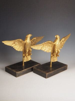Pair of Decorative Gilt Eagle Stands – Home Interior Decor