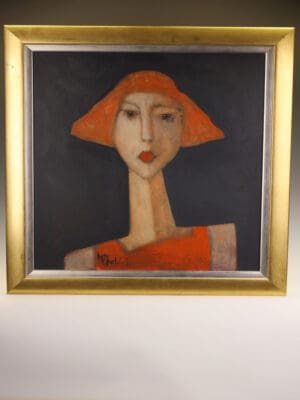 “Adrianna” — A Masterful Modernist Portrait from the Longhead Series by Harry Charles Tim