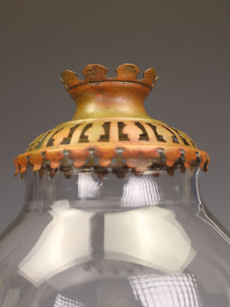 A C Paris Brevet&eacute; Brass Spring-Loaded Candle Lamps, Late 19th C.