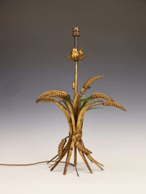 Fine French Gilt Bronze Harvest Table Lamp, Circa 1950