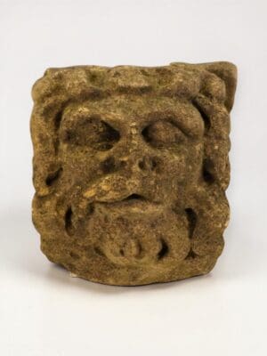 English Medieval Carved Stone Corbel Head