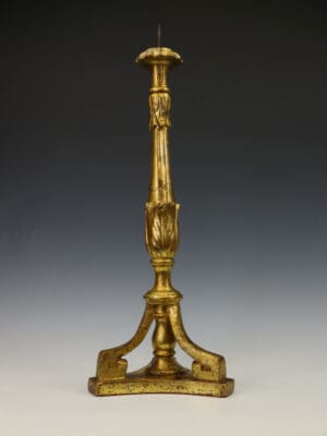 A Late 18th Century Italian Neoclassical Giltwood Candlestick