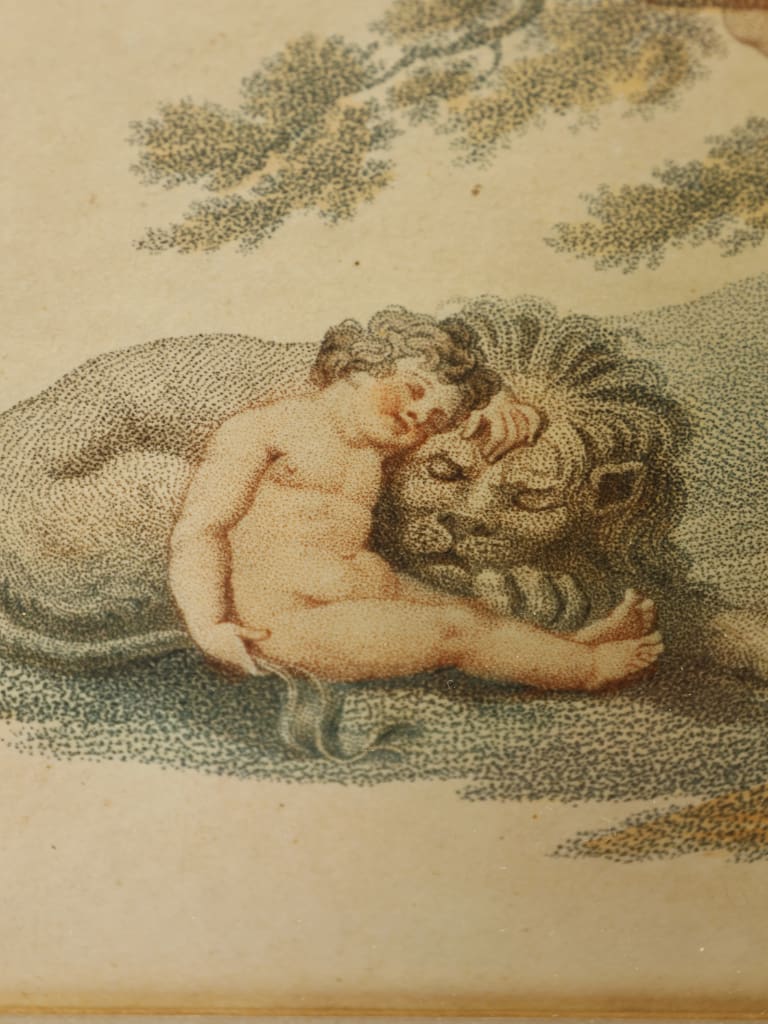 A Rare Set of Four Regency Putti Stipple Engravings