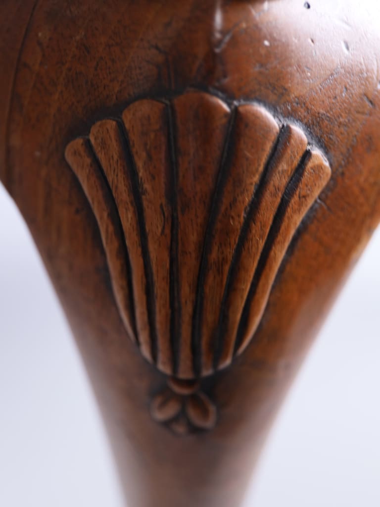 Queen Anne Style Carved Dressing Table Stool in Pink Velvet