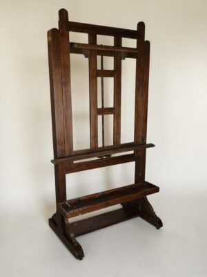 Victorian Mahogany Studio Easel by Joseph Fitter of Birmingham