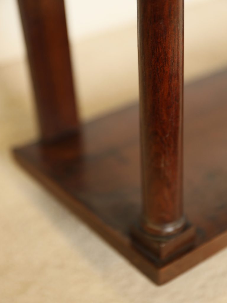 Antique Edwardian Inlaid Mahogany Three-Tier Wall Shelf | Elegant Sheraton Revival Hanging Plate Rack & Bookcase, c.1905