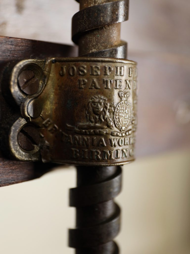 Victorian Mahogany Studio Easel by Joseph Fitter of Birmingham