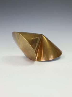 Mid-Century Modern British Abstract Bronze Sculpture by 'WD' – Dated 1966