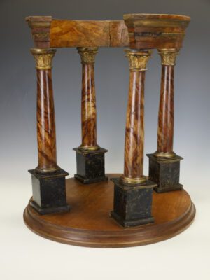 19th Century French Grand Tour Faux Marbre & Faux Bois Orrery Base, c.1880