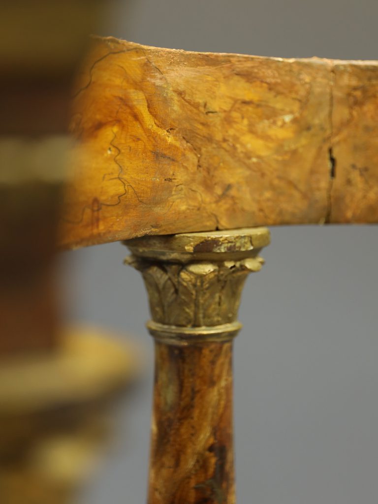 19th Century French Grand Tour Faux Marbre & Faux Bois Orrery Base, c.1880