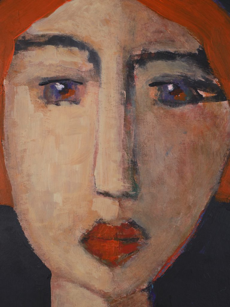 Harry Charles Tim Neo-Expressionist Acrylic Painting &lsquo;Alice&rsquo; - Longhead Series, 2025