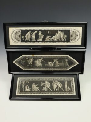 Set of Three Neo-Classical Panoramic Stipple Engravings