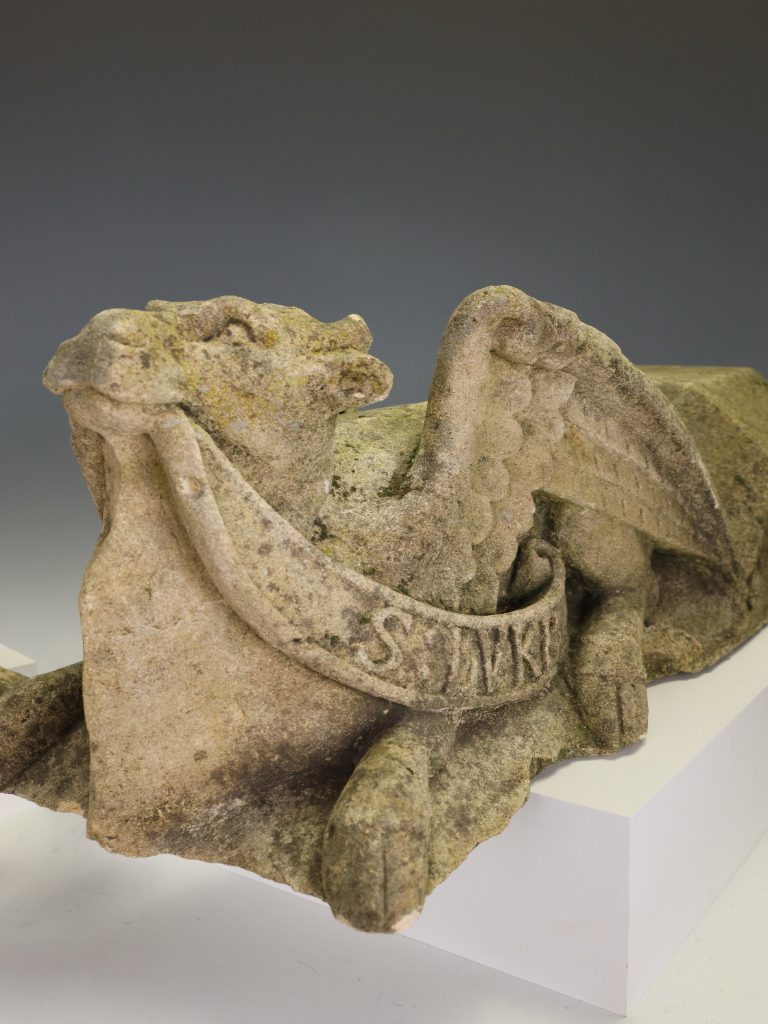 Imposing Pair of Victorian Gothic Revival Limestone Tetramorph Corbels, Harrogate, c.1870