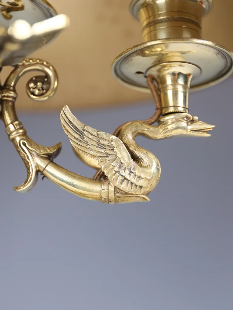French Late 19th Century Brass Bouillotte Table Lamp c.1880