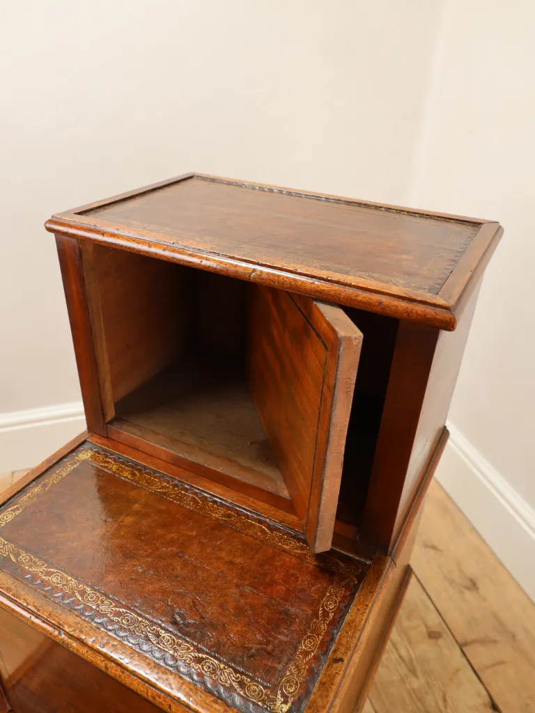 Regency Mahogany Library Steps with Leather Treads & Concealed Storage, c.1820