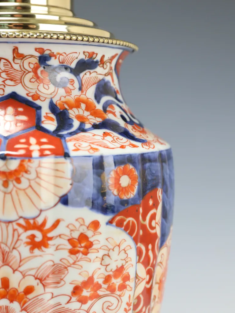 Japanese Imari Porcelain Table Lamp with Brass Mounts, c.1890&ndash;1920