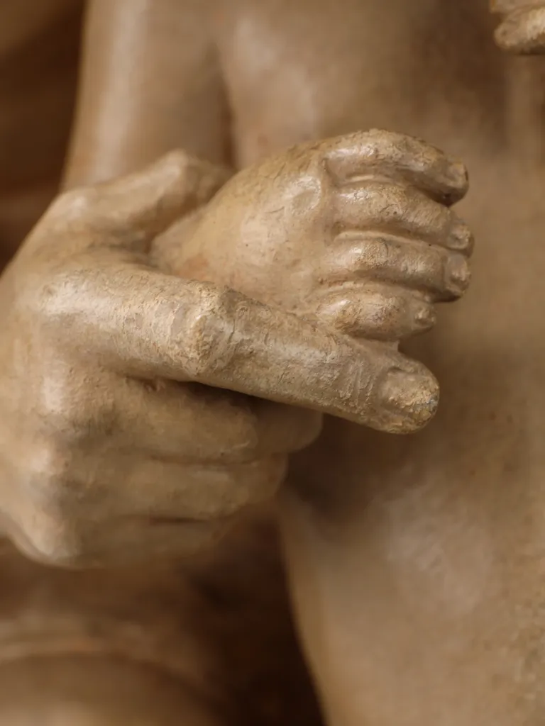 Th&eacute;odore H&eacute;bert (1829&ndash;1913) &ndash; Pan Teaching a Young Faun to Play the Flute, French 19th Century Sculpture